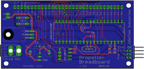 Propeller Breadboard layout